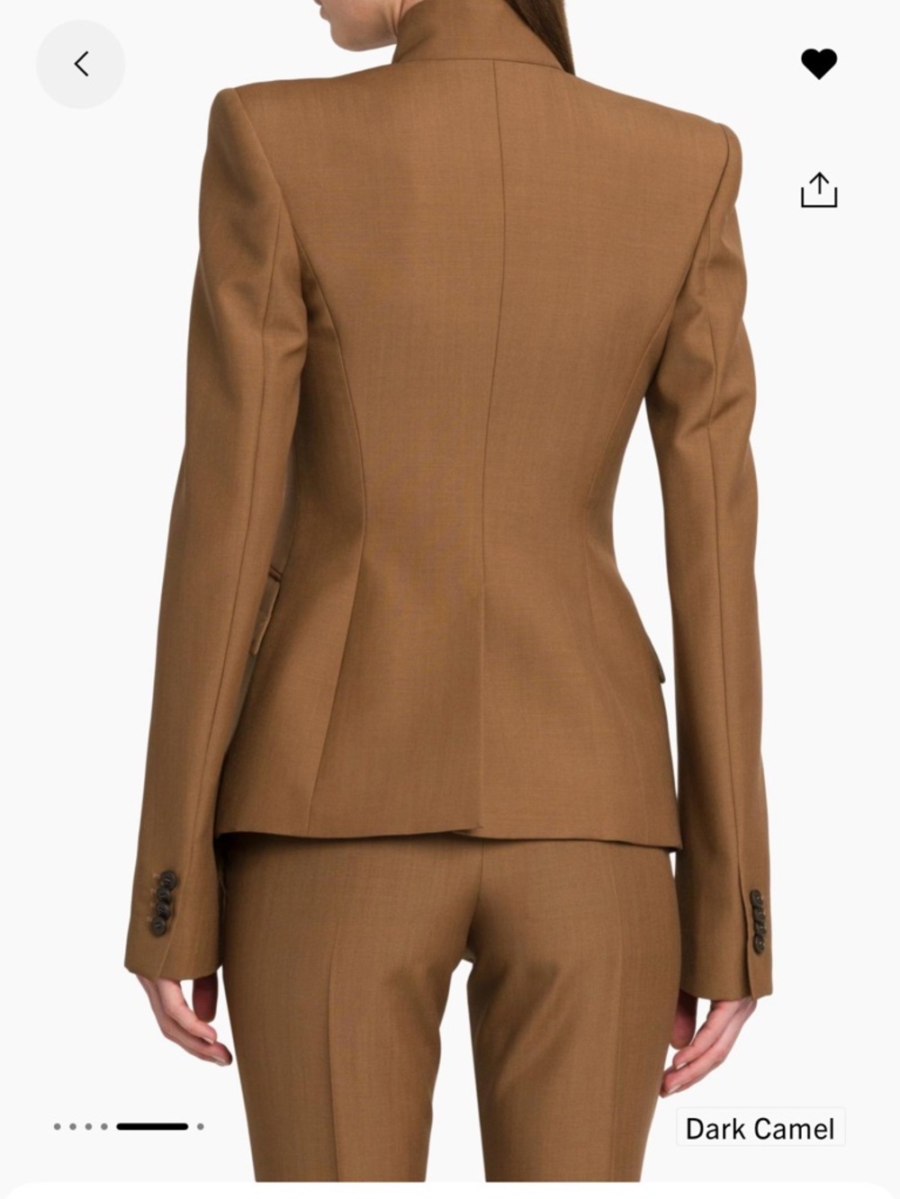 Alexander McQueen Dark Camel stand collar wool-mohair jacket NWT size 36 - Picture 5 of 16